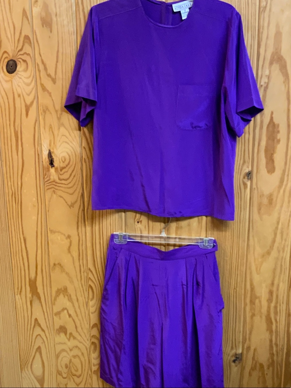 Alyssa Carr Purple Short-Sleeve Top and Short Set